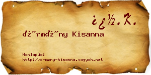 Örmény Kisanna névjegykártya